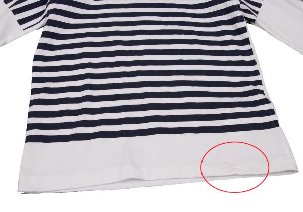 robe de chambre CDG Striped Pigment L/S Tee White Size M
