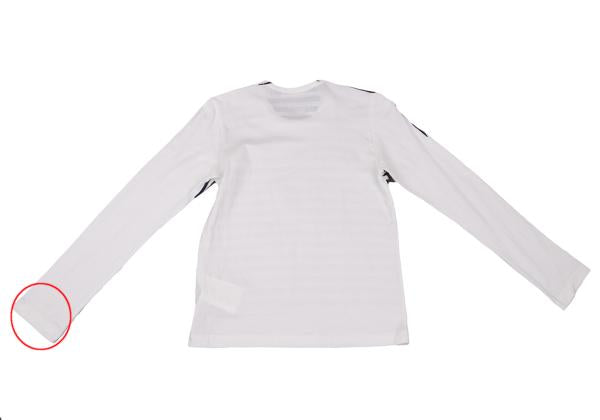 robe de chambre CDG Striped Pigment L/S Tee White Size M