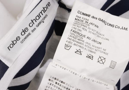 robe de chambre CDG Striped Pigment L/S Tee White Size M