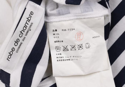 robe de chambre CDG Striped Pigment L/S Tee White Size M