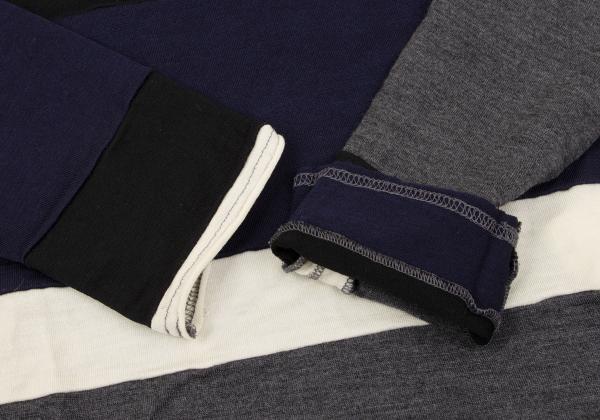 COMME des GARCONS Prod Wash Patchwork Sweater Blue Size M