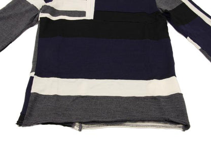 COMME des GARCONS Prod Wash Patchwork Sweater Blue Size M