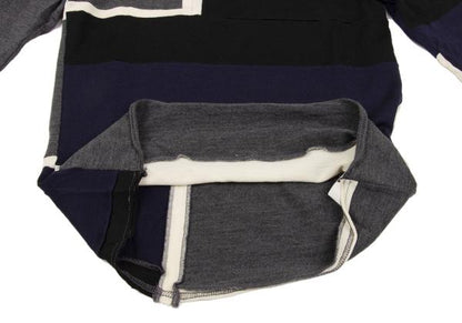 COMME des GARCONS Prod Wash Patchwork Sweater Blue Size M
