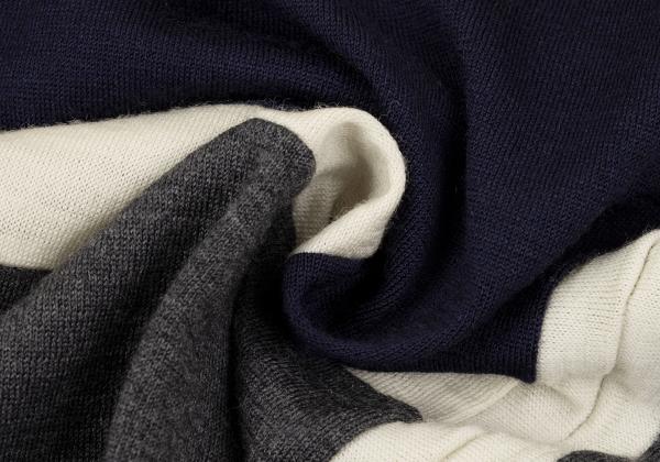 COMME des GARCONS Prod Wash Patchwork Sweater Blue Size M