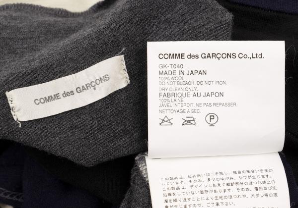 COMME des GARCONS Prod Wash Patchwork Sweater Blue Size M
