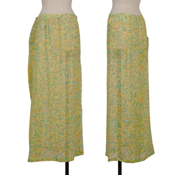 Yohji Yamamoto FEMME 96SS Marble Print Skirt Green Size SS