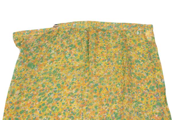 Yohji Yamamoto FEMME 96SS Marble Print Skirt Green Size SS