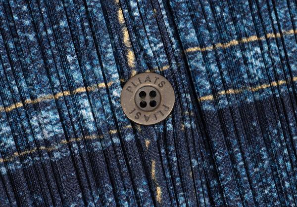 PLEATS PLEASE Denim Transfer Print Jacket Blue Size 3