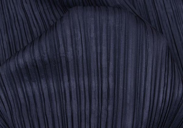 PLEATS PLEASE Graphic Tape Design Pleated Shirt Navy Size 4