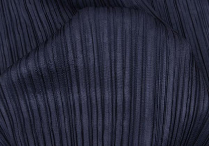 PLEATS PLEASE Graphic Tape Design Pleated Shirt Navy Size 4