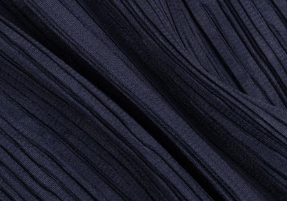 PLEATS PLEASE Graphic Tape Design Pleated Shirt Navy Size 4