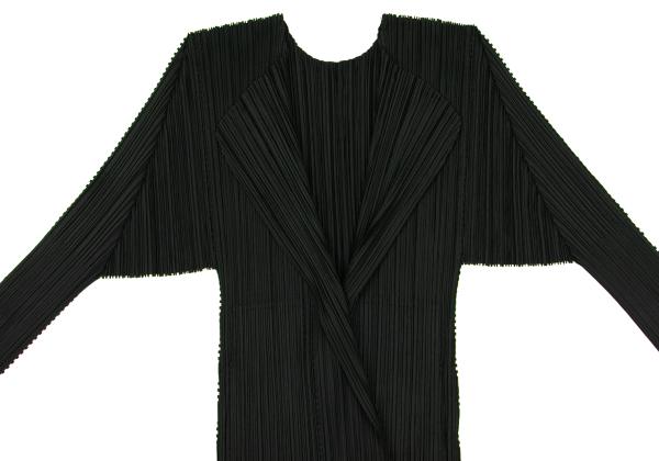 PLEATS PLEASE Cut Design Buttonless Deep Green Cardigan Size 3