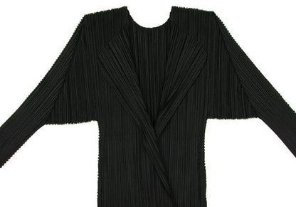 PLEATS PLEASE Cut Design Buttonless Deep Green Cardigan Size 3