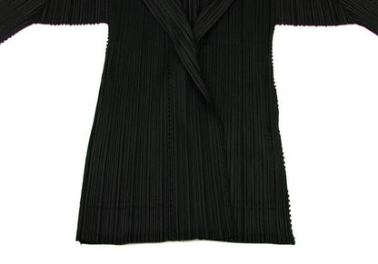 PLEATS PLEASE Cut Design Buttonless Deep Green Cardigan Size 3