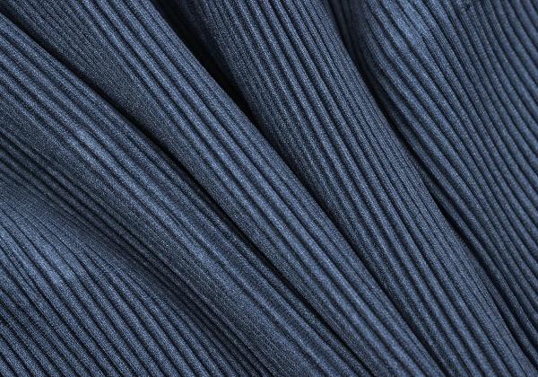 PLEATS PLEASE Pleated 3/4 Sleeve Long Cardigan Blue Size 3