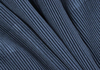 PLEATS PLEASE Pleated 3/4 Sleeve Long Cardigan Blue Size 3