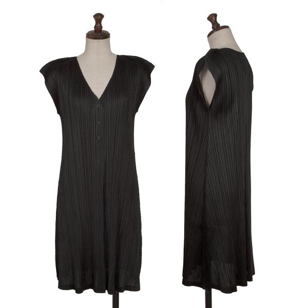 PLEATS PLEASE Pleated Sleeveless Skipper Dress Black Size 3