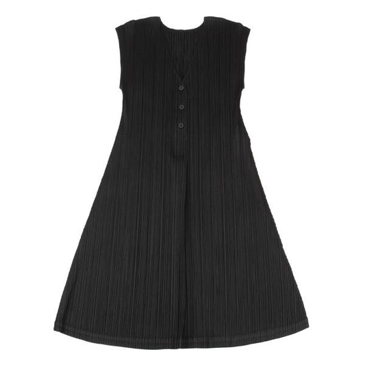 PLEATS PLEASE Pleated Sleeveless Skipper Dress Black Size 3