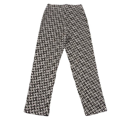 PLEATS PLEASE Geometric Print Pleated Black Polyester Pants Size 3