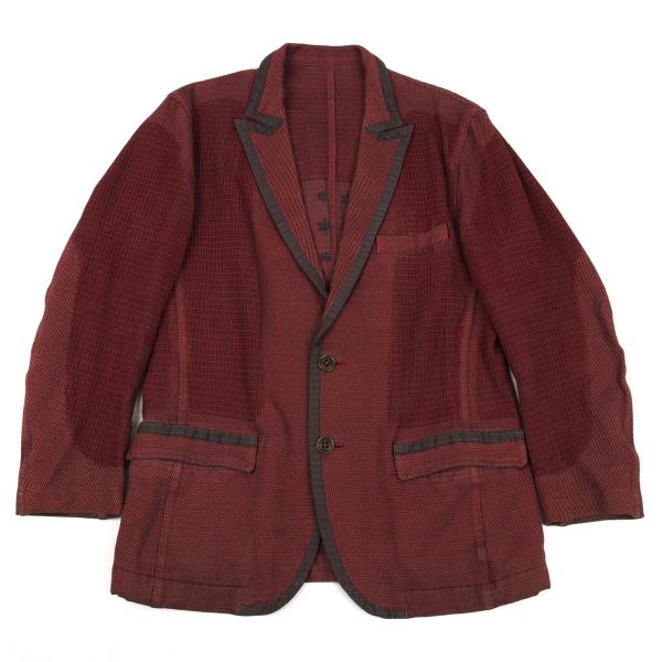 ISSEY MIYAKE A-POC Dyed Sashiko Panel Jacket Red Size 3