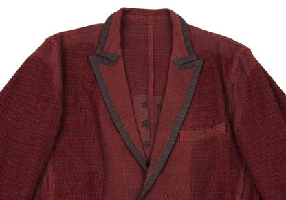 ISSEY MIYAKE A-POC Dyed Sashiko Panel Jacket Red Size 3