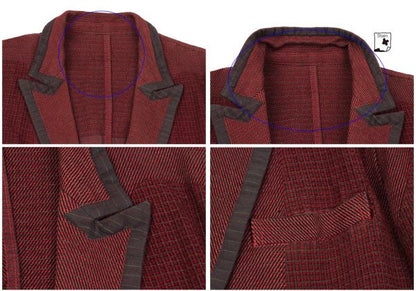ISSEY MIYAKE A-POC Dyed Sashiko Panel Jacket Red Size 3