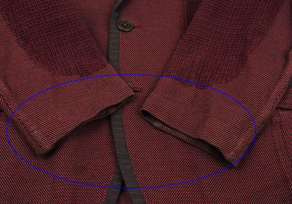 ISSEY MIYAKE A-POC Dyed Sashiko Panel Jacket Red Size 3