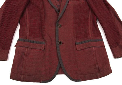 ISSEY MIYAKE A-POC Dyed Sashiko Panel Jacket Red Size 3