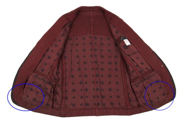 ISSEY MIYAKE A-POC Dyed Sashiko Panel Jacket Red Size 3
