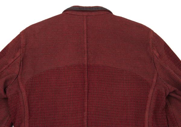 ISSEY MIYAKE A-POC Dyed Sashiko Panel Jacket Red Size 3