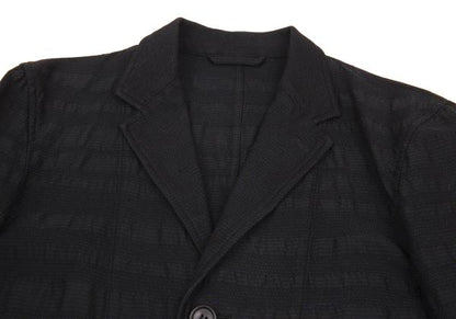 ISSEY MIYAKE A-POC Border Weave 3B Jacket Navy Size 1