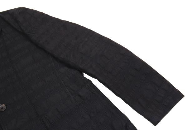 ISSEY MIYAKE A-POC Border Weave 3B Jacket Navy Size 1