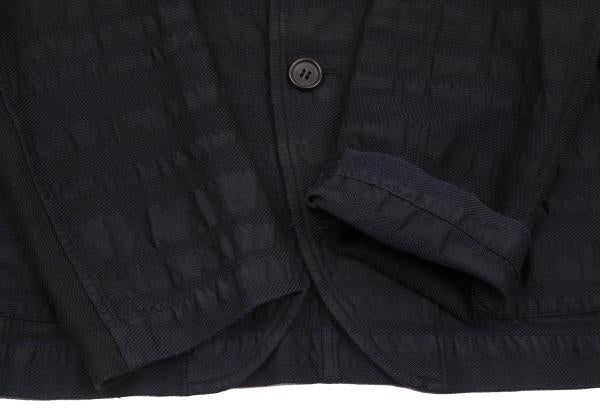 ISSEY MIYAKE A-POC Border Weave 3B Jacket Navy Size 1
