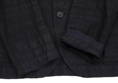ISSEY MIYAKE A-POC Border Weave 3B Jacket Navy Size 1