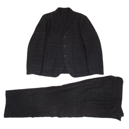 ISSEY MIYAKE A-POC Border Weave 3B Jacket Navy Size 1