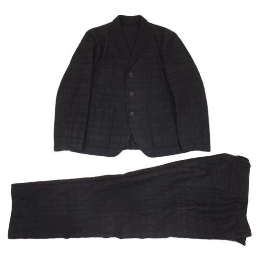 ISSEY MIYAKE A-POC Border Weave Suit Navy Size 1