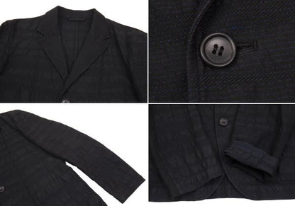 ISSEY MIYAKE A-POC Border Weave Suit Navy Size 1