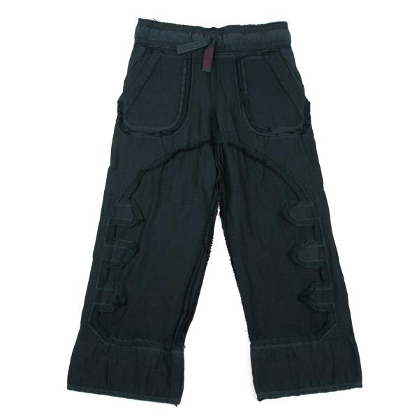 ISSEY MIYAKE A-POC Dyed Fringe Panel Wide Pants Blue Size 2