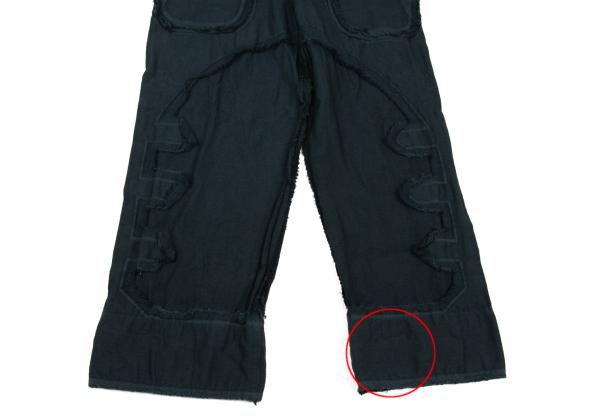 ISSEY MIYAKE A-POC Dyed Fringe Panel Wide Pants Blue Size 2