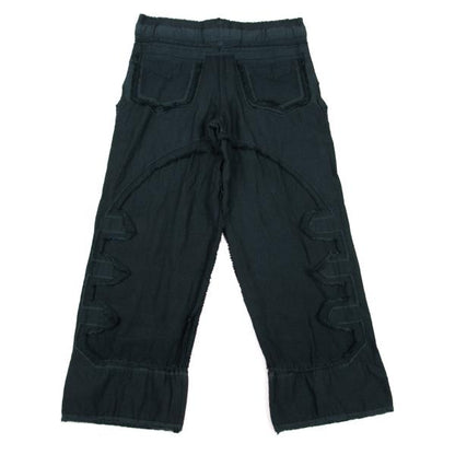 ISSEY MIYAKE A-POC Dyed Fringe Panel Wide Pants Blue Size 2