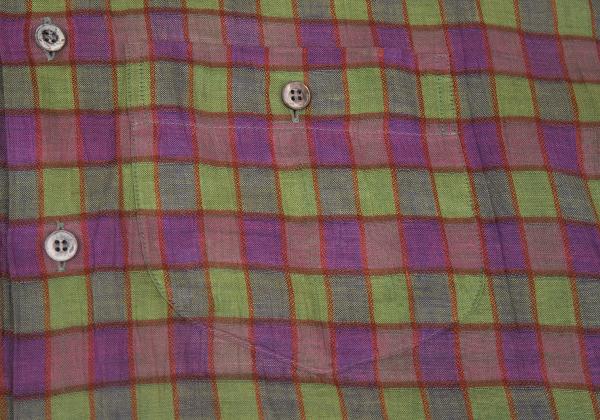 ISSEY MIYAKE MEN Check Stand Collar Shirt Purple Size M