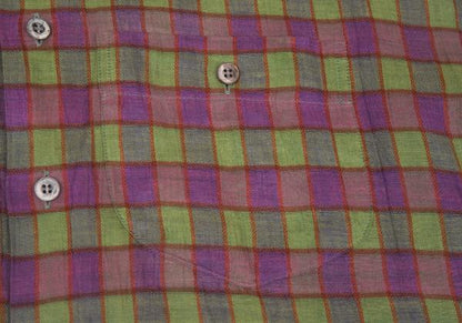 ISSEY MIYAKE MEN Check Stand Collar Shirt Purple Size M