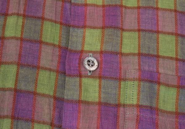ISSEY MIYAKE MEN Check Stand Collar Shirt Purple Size M