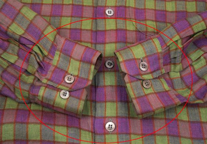 ISSEY MIYAKE MEN Check Stand Collar Shirt Purple Size M