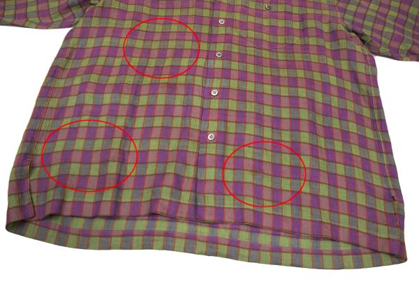 ISSEY MIYAKE MEN Check Stand Collar Shirt Purple Size M