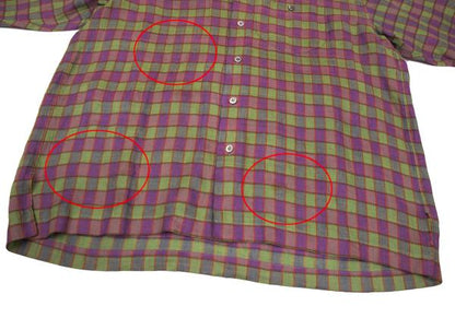 ISSEY MIYAKE MEN Check Stand Collar Shirt Purple Size M