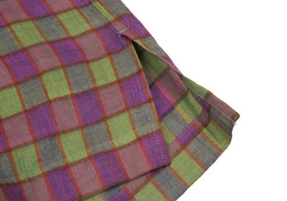 ISSEY MIYAKE MEN Check Stand Collar Shirt Purple Size M