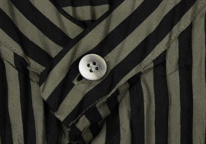 ISSEY MIYAKE MEN Pleated Stripe Band Shirt Black Size M