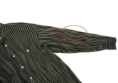ISSEY MIYAKE MEN Pleated Stripe Band Shirt Black Size M