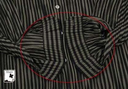 ISSEY MIYAKE MEN Pleated Stripe Band Shirt Black Size M